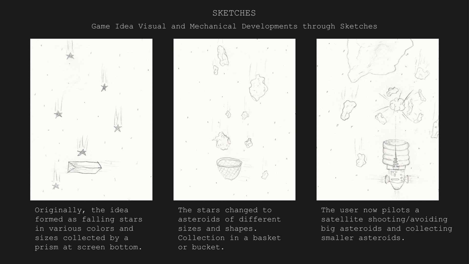 Asteroids Catch & Shoot Sketch