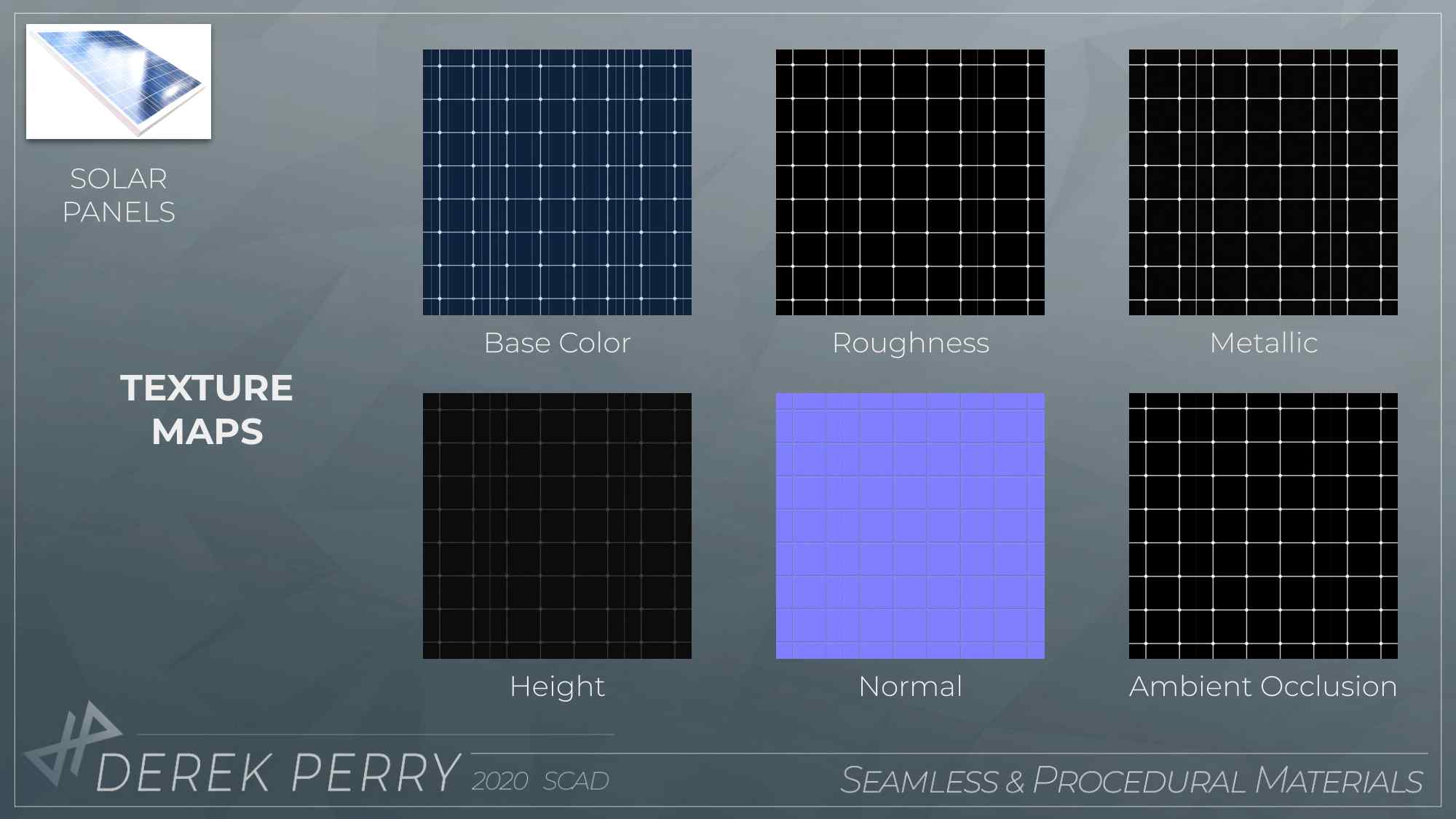 Procedural Material: Solar Panels | Maps