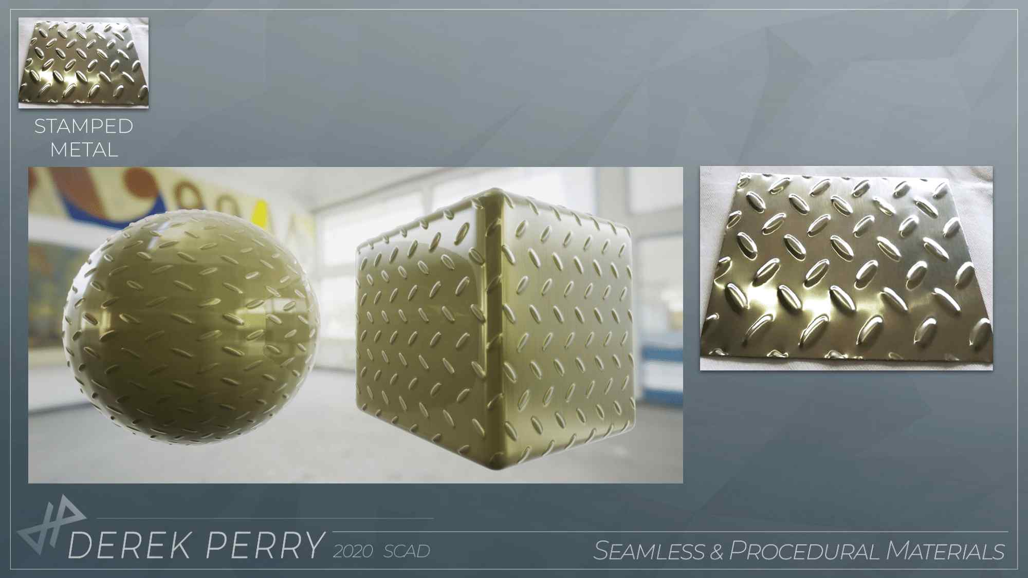 Procedural Material: Stamped Metal | Renders