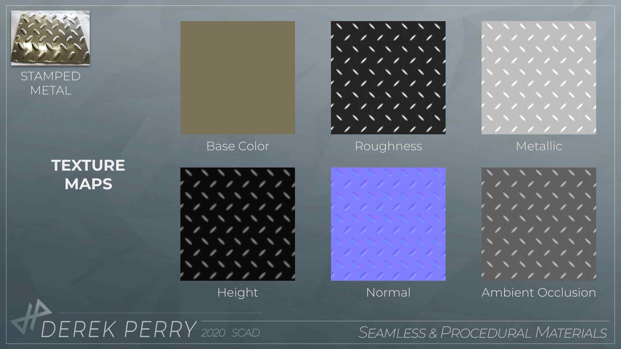 Procedural Material: Stamped Metal | Maps