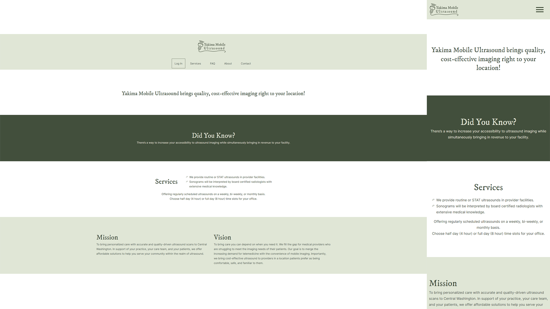 JDM of Washington – Desktop and mobile device screenshots of the homepage/main webpage